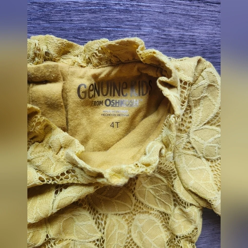 Oshkosh Mustard Yellow Fall Leaf Dress